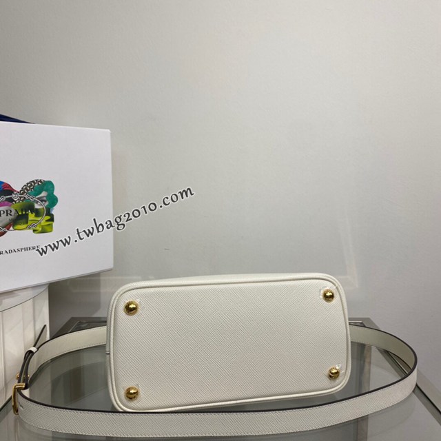 Prada專櫃新款迷你號DoubleBagmini號購物袋 1BG443 普拉達粗十字紋牛皮手提女包 csp1103